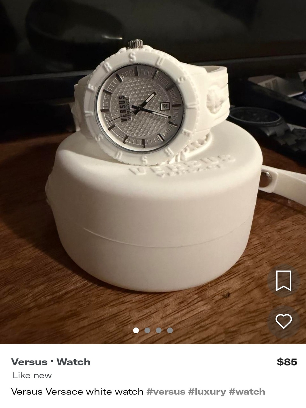 Versus Versace White Silicone Women's Watch with Silver Dial
